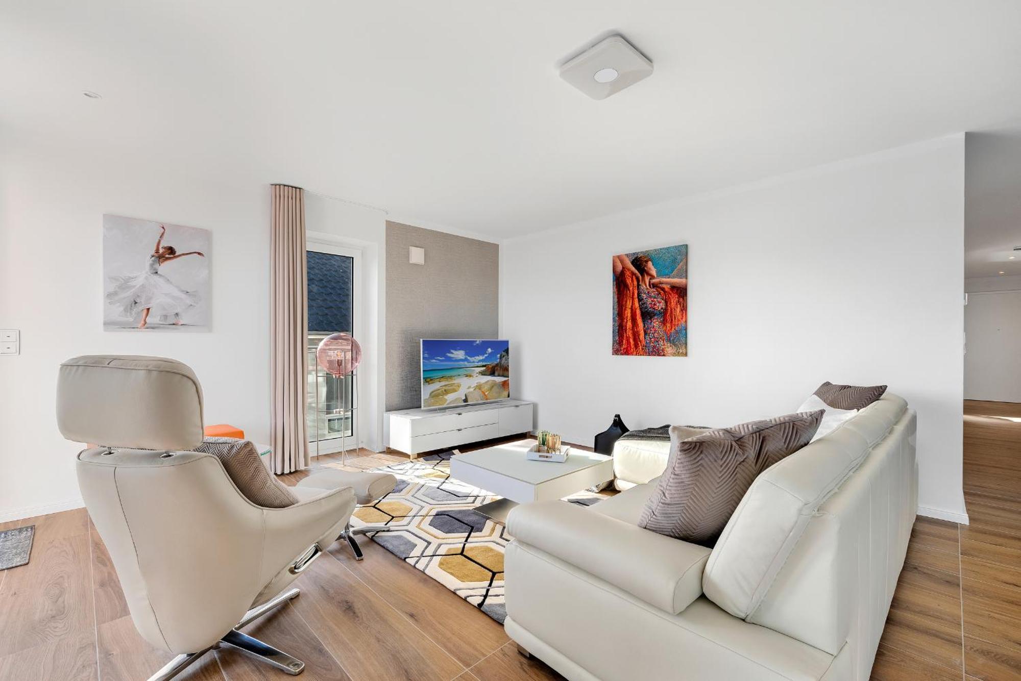 Horizont- Direkt Am Wasser, Hafenblick, Fahrstuhl, Sauna, Ueberdachter Balkon Olpenitz Exterior photo